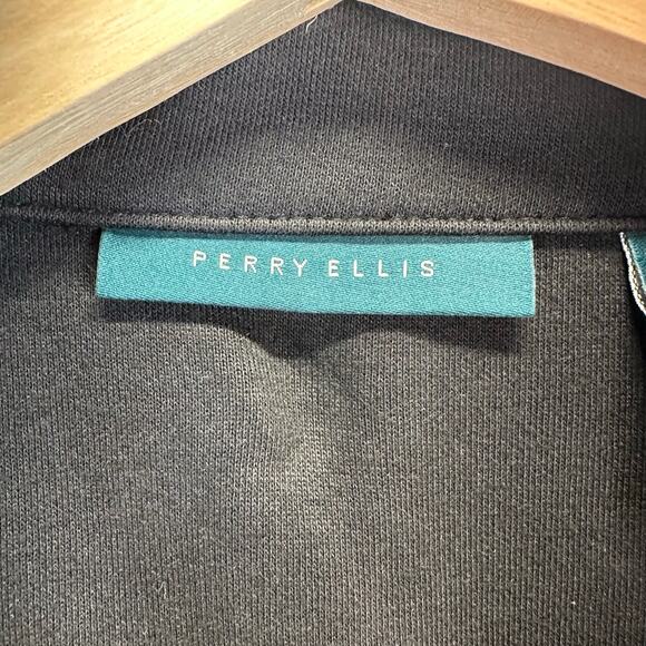 Perry Ellis Black Puffer Knit Fully Lined Stand Up Collar Vest Mens Size XL - Picture 10 of 13